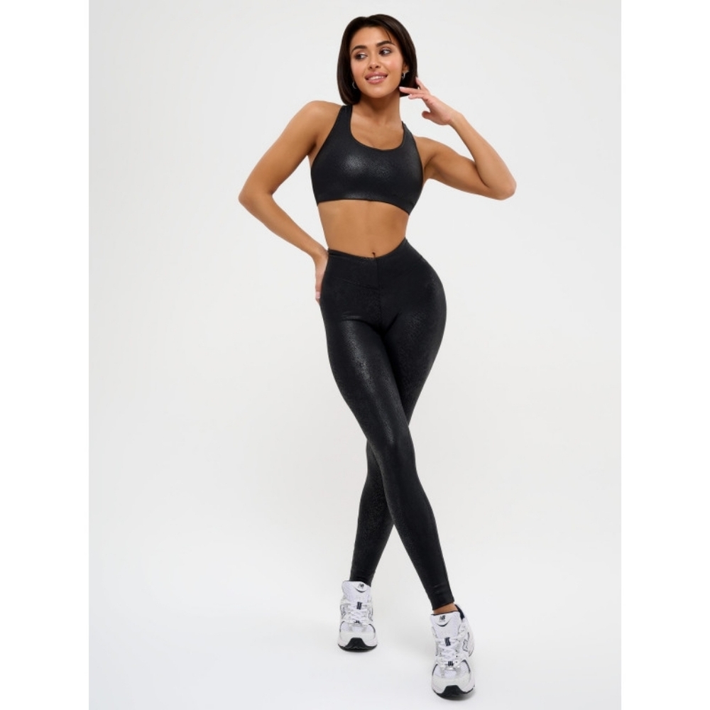 Bona Fide Bona Classic Snake Leggings Black Large NWT